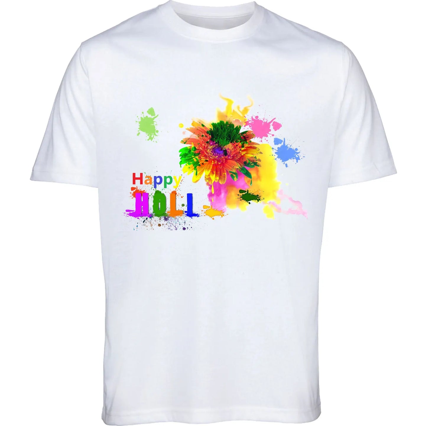Custom Holi Theme T-Shirt β Celebrate Colors in Style!