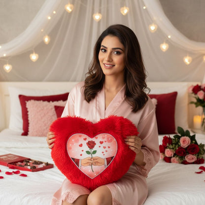 Fur Heart Pillow: Snuggle Up with a Personalized Touch of Love!