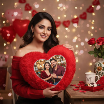 Fur Heart Pillow: Snuggle Up with a Personalized Touch of Love!