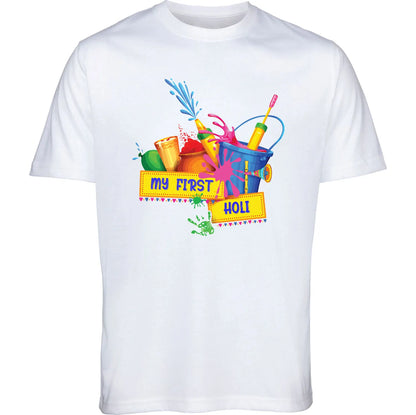 Custom Holi Theme T-Shirt – Celebrate Colors in Style!