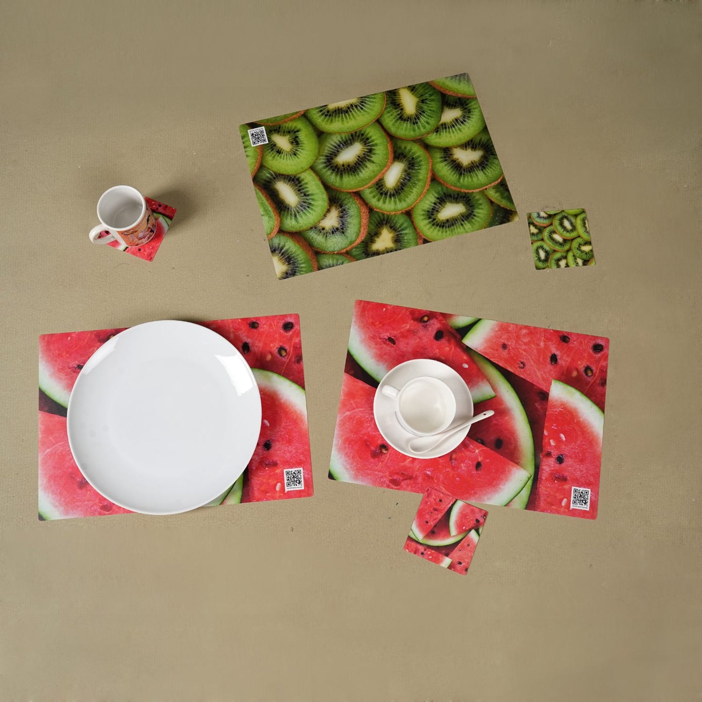 Elegant Dining Table Mat &amp; Tea Coaster Set