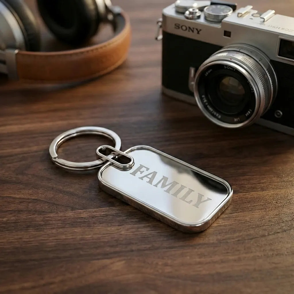 Reflections - Double-Sided Laser Personalized Metal Keychain