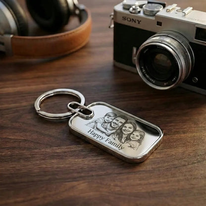 Reflections - Double-Sided Laser Personalized Metal Keychain