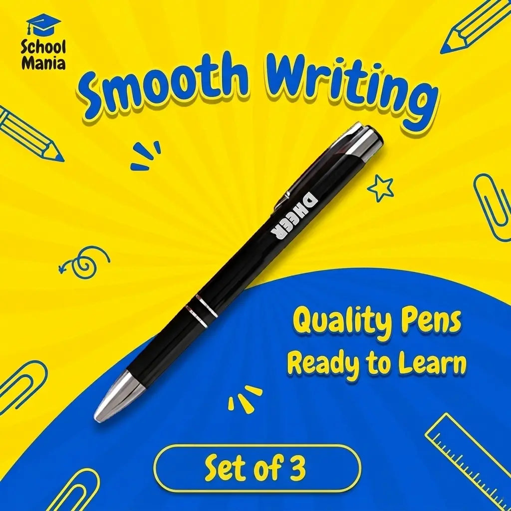 School Mania - Personalised Pen (set of 3)
